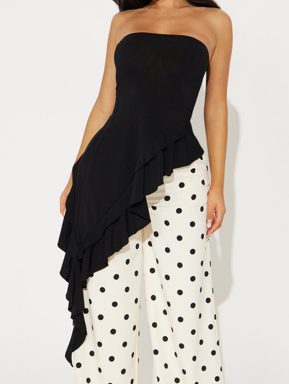 Fashion Nova Asymmetrical Flowy Tube Top